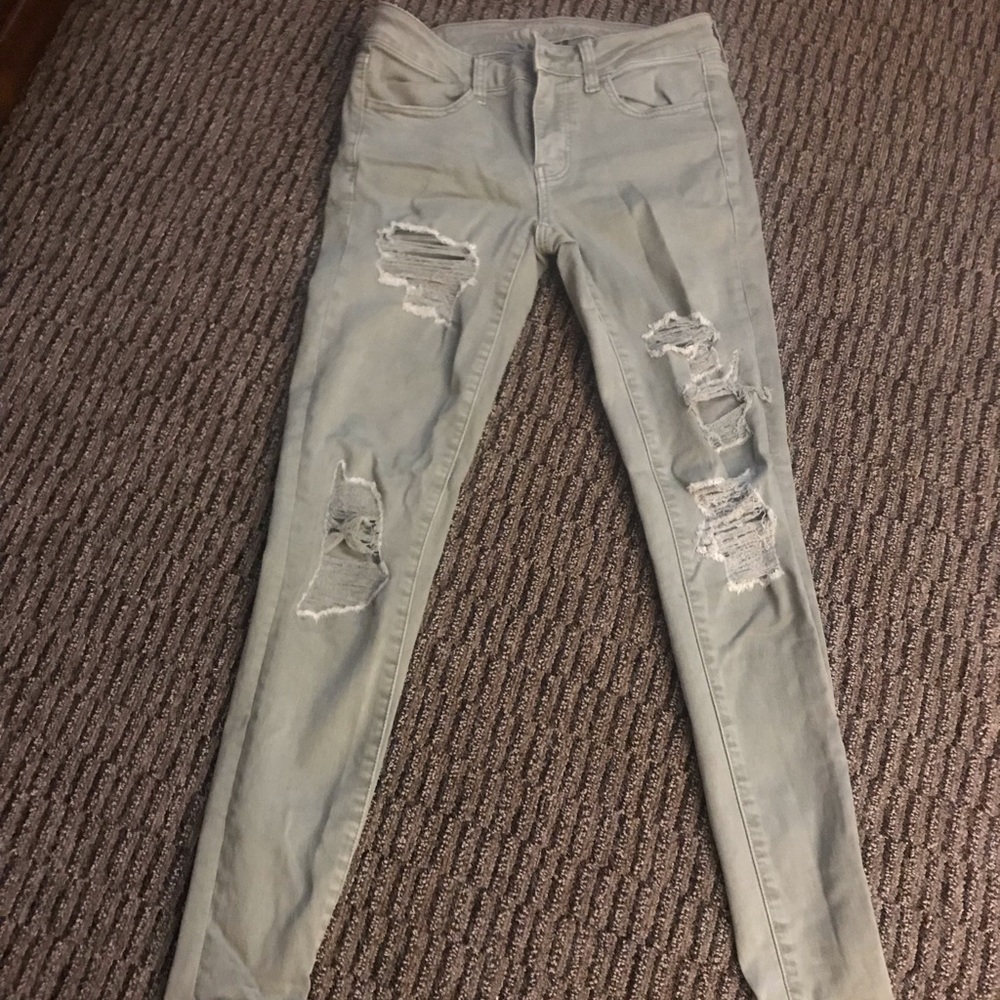 American Eagle Army Green Jeggins